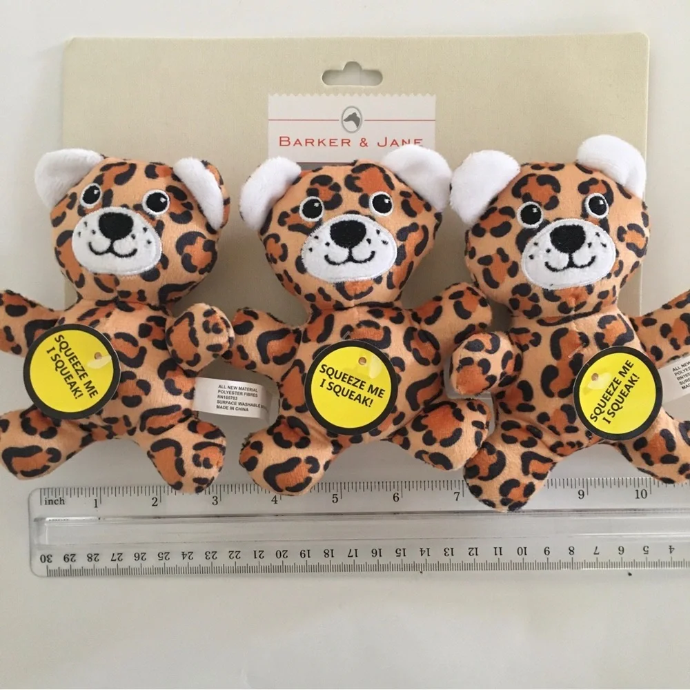 NEW Dog Toys 3 Mini Plush with Squeakers | Barker and Jane